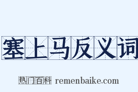 塞上马反义词是什么意思的图片